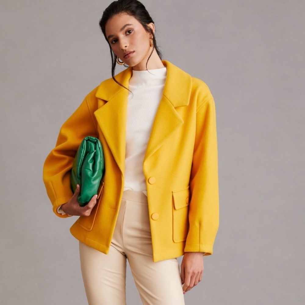Avec Les Filles Oversized Utility Jacket in Yellow Small